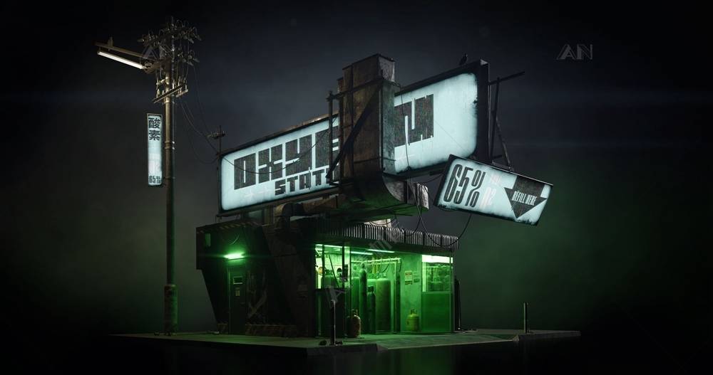 Kitbash Cyber district C4D Blender HOUDINI UE4 3dmax maya FBX kitbash-cyber-district-c4d-blender-houdini-ue4-3dmax-maya-fbx
